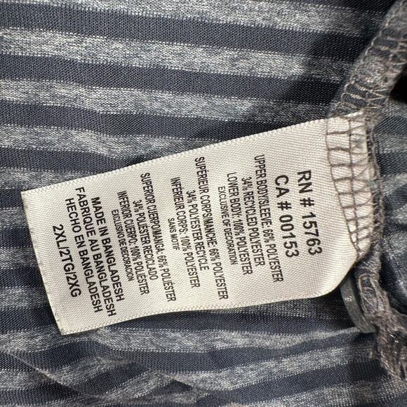 Vanderbilt Champion Short Sleeve Polo Shirt Men's 2XL Gray Blue Stripe - Picture 7 of 9